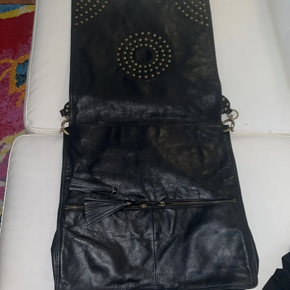 Leather pollini laptop bag
